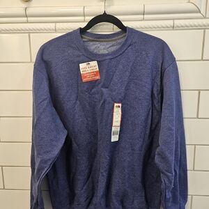 Fruit of the Loom Heather Blue Crewneck Pullover